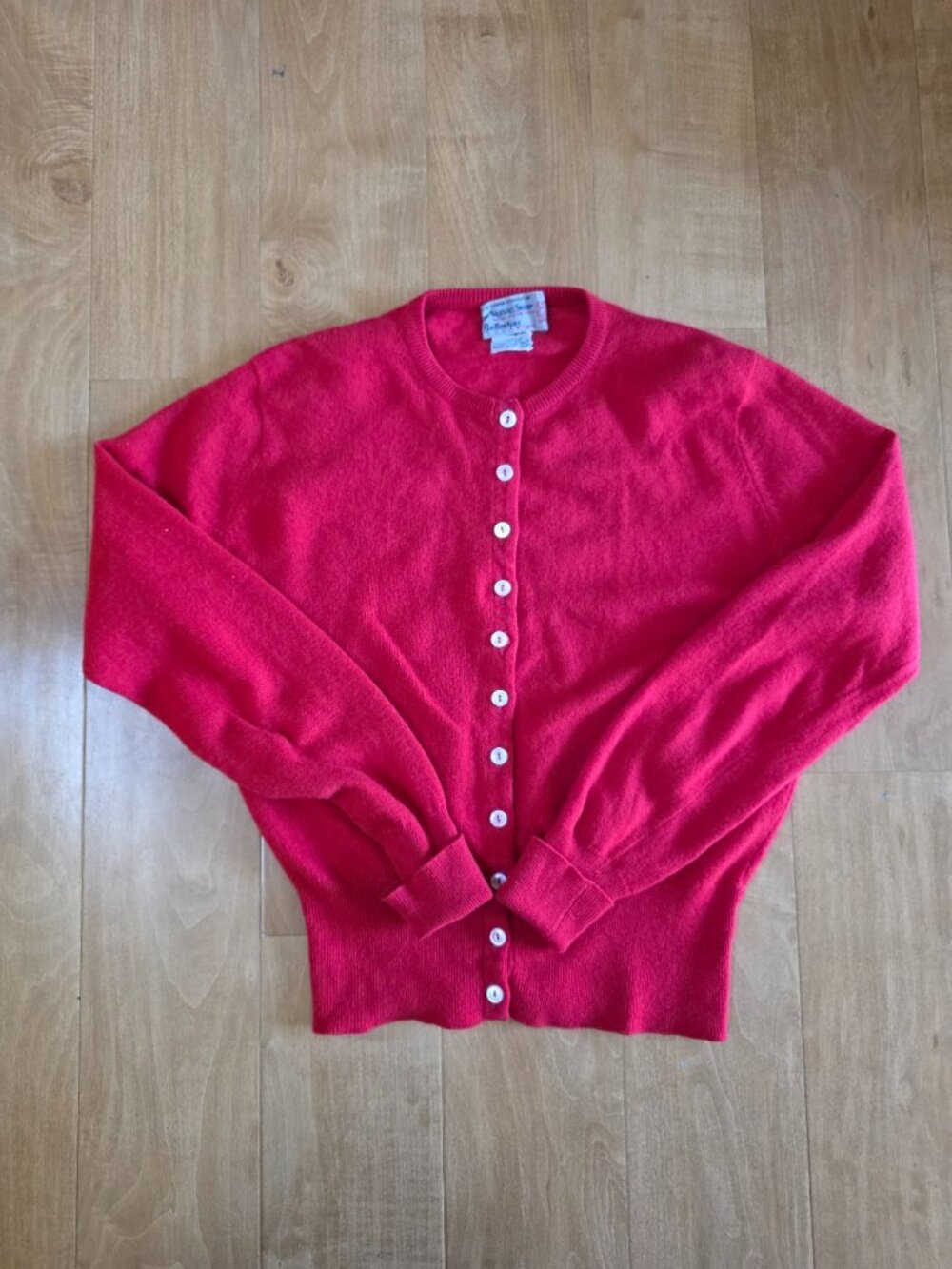 Vintage red Ballantyne cashmere sweater